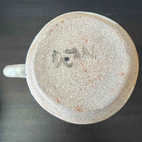 Stoneware Debbie Dean Pitcher Cow Design // Signed // Checkerboard Pattern - Picture 5 of 6